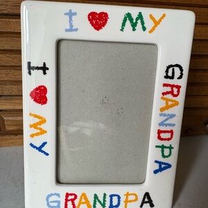 Colorful 'I Love My Grandpa' Photo Frame